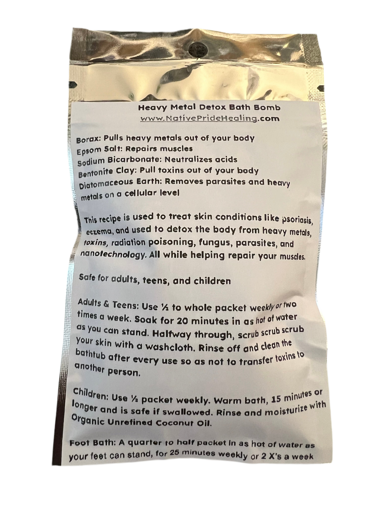 HEAVY METAL DETOX BATH BOMB