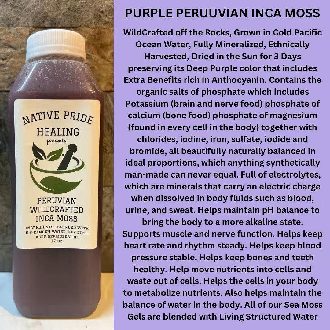 RARE WildCrafted PURPLE Peruvian INCA SEA MOSS GEL