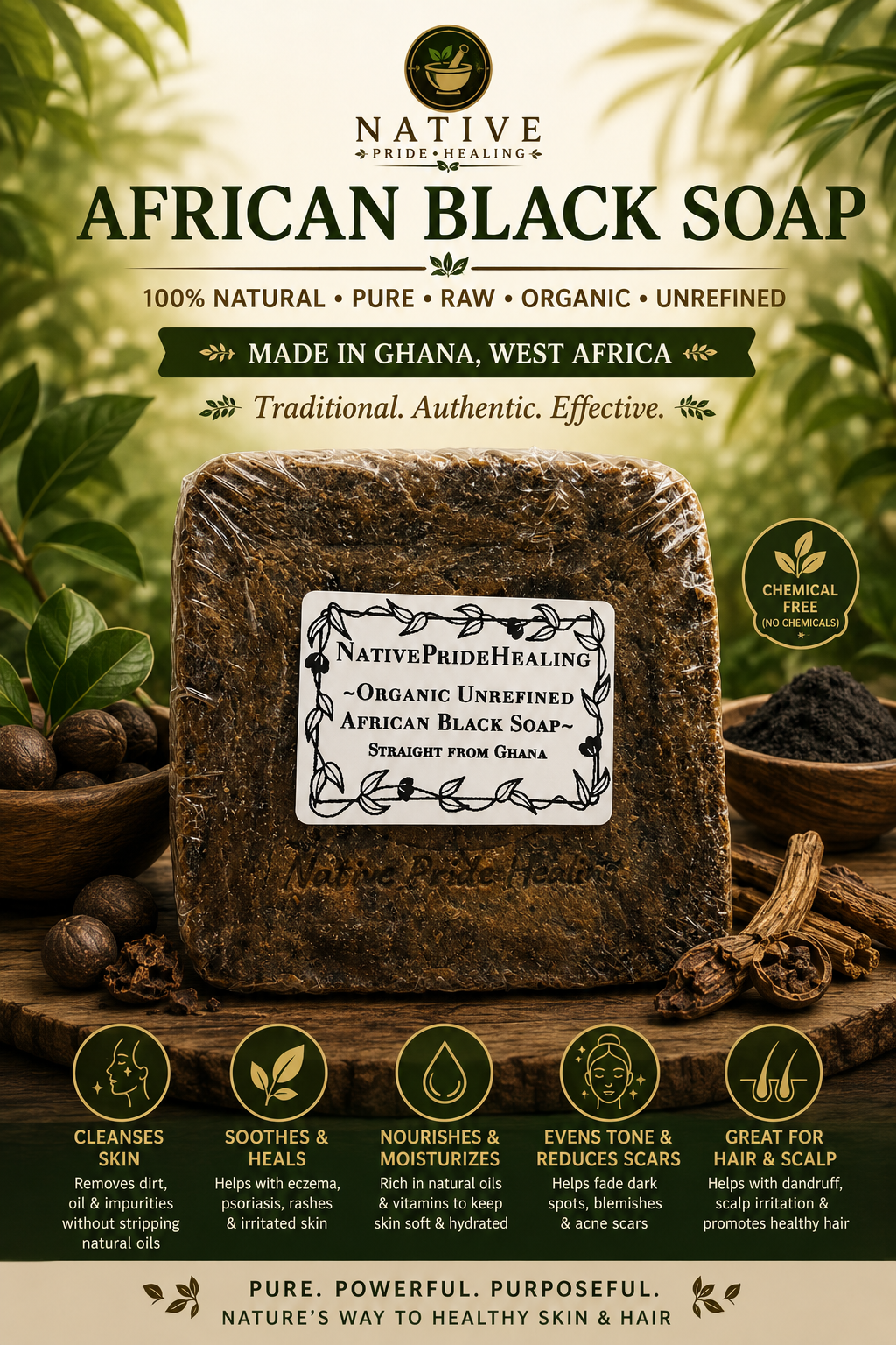 African Black Soap 5.5oz Bar